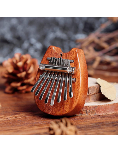 Mini Kalimba de Pulgar MIFOGE 8 Teclas Madera con Lanyard