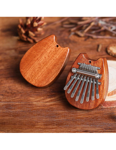 Mini Kalimba de Pulgar MIFOGE 8 Teclas Madera con Lanyard