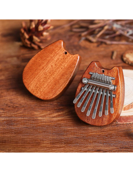 Mini Kalimba de Pulgar MIFOGE 8 Teclas Madera con Lanyard