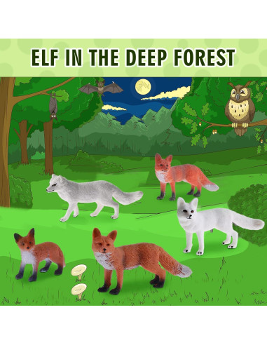 Set de 12 Figuras de Zorro Aoriher - Animales Realistas