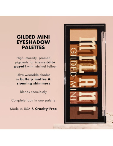 Paleta de Sombras de Ojos Mini Gilded Milani 6 Tonos Mate y Brillantes