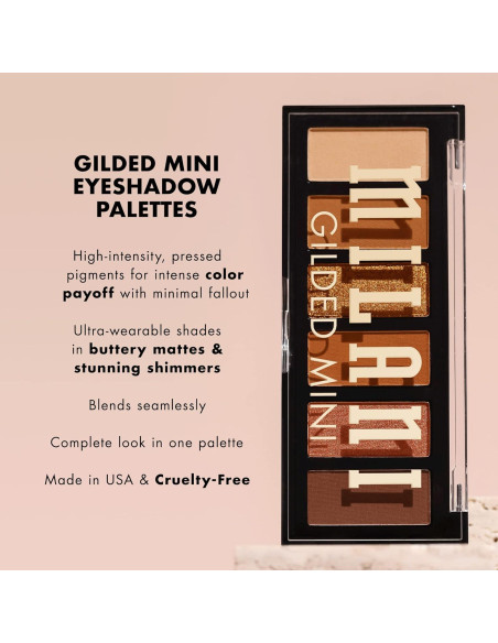 Paleta de Sombras de Ojos Mini Gilded Milani 6 Tonos Mate y Brillantes
