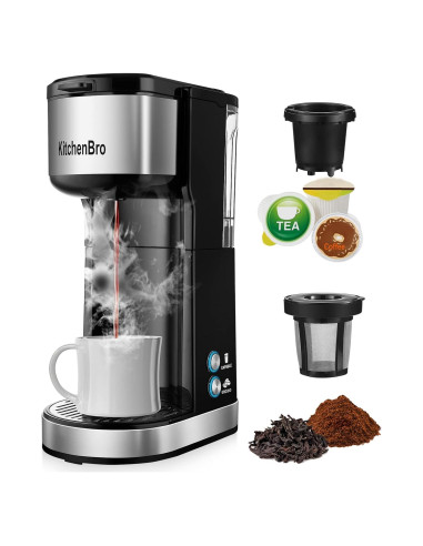 Cafetera KitchenBro CM-100 2 en 1 para K Cup y café molido