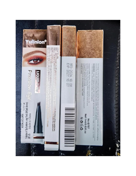 Lápiz de Cejas 4 Puntas Yulinlon Marrón Claro 12.7cm