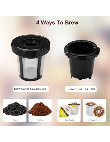 Cafetera KitchenBro CM-100 2 en 1 para K Cup y café molido