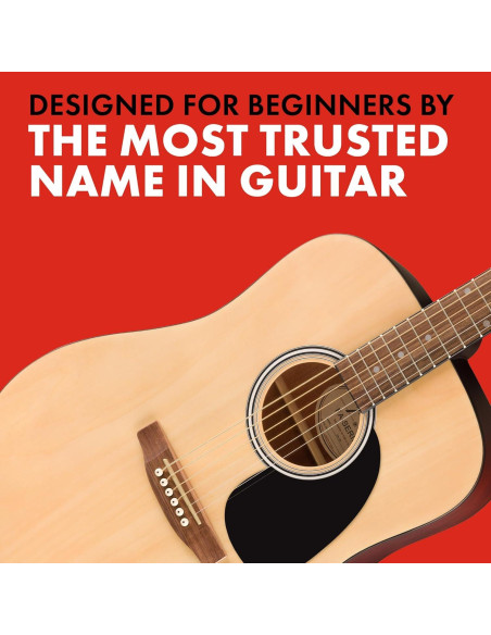 Guitarra Acústica Dreadnought Fender FA-25 Natural para Principiantes
