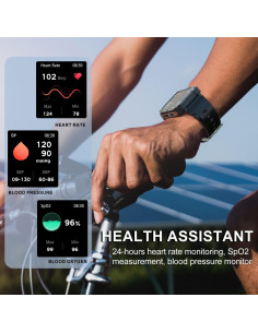 Reloj Inteligente YoimJoyFun Negro 1.83" Resistente IP68 2