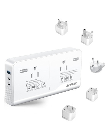 Convertidor de Voltaje 220V a 110V BESTEK 2000W con USB