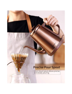 Hervidor Eléctrico DmofwHi 1000W 1.0L Acero Inoxidable Cobre 2