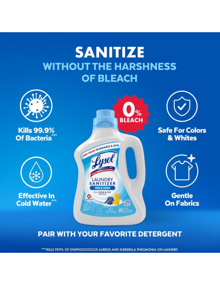 Aditivo Desinfectante para Ropa Lysol Libre y Claro 2.81 kg