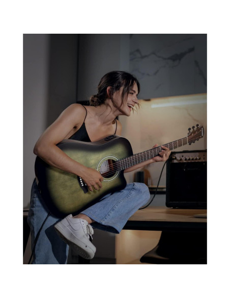 Guitarra acústica eléctrica Donner 41" con amplificador y accesorios