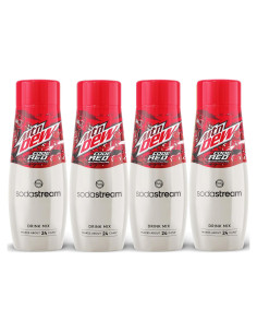 Mezcla de Bebida SodaStream Mtn Dew Code Red 440ml - Paquete de 4
