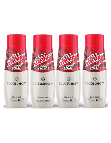 Mezcla de Bebida SodaStream Mtn Dew Code Red 440ml - Paquete de 4