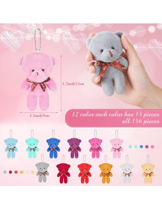 HyDren 156 Mini Osos de Peluche 12 cm Multicolor Juguetes 2