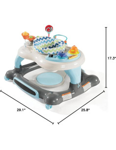 Andador 3 en 1 Storkcraft Azul/Gris con Tabla de Salto y Bandeja 2