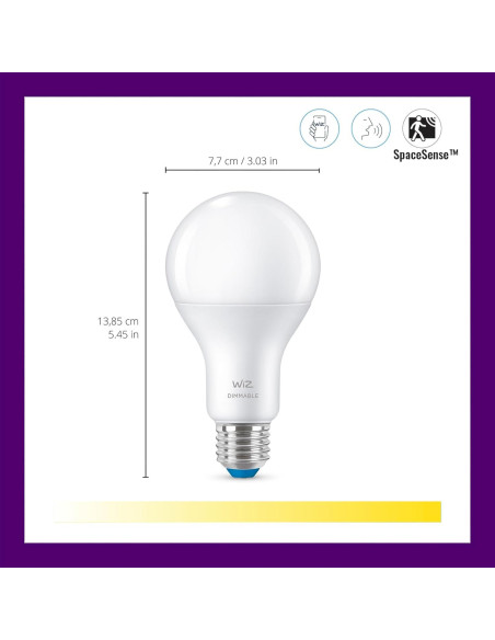 Bombilla LED Inteligente WiZ 100W (14.5W) E26 Blanco Suave