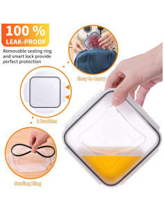 40 Contenedores de Almacenamiento GEIKR Sin BPA Herméticos 2