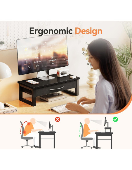 Soporte para Monitor HEWORLIF con Cajón de Almacenamiento 39.9x22.1cm