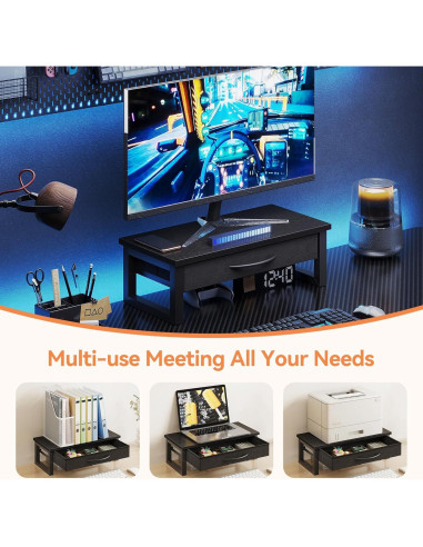 Soporte para Monitor HEWORLIF con Cajón de Almacenamiento 39.9x22.1cm