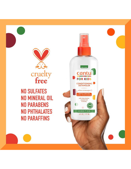 Acondicionador Desenredante Cantu para Niños 177 ml x3 Sin Sulfatos