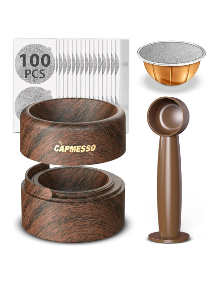 Kit de Recarga Reutilizable de Cápsulas Nespresso Vertuo - 100 Tapas Kit de Recarga Reutilizable de Cápsulas Nespresso Vertuo - 100 Tapas