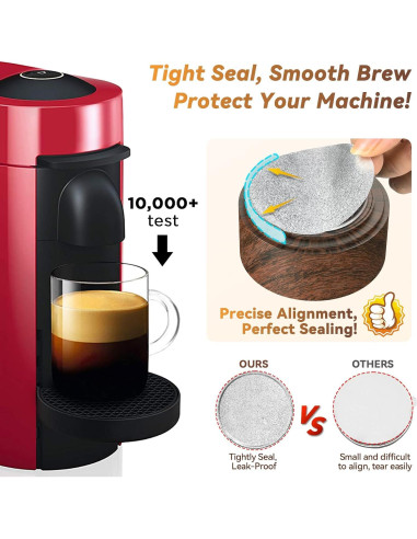 Kit de Recarga Reutilizable de Cápsulas Nespresso Vertuo - 100 Tapas