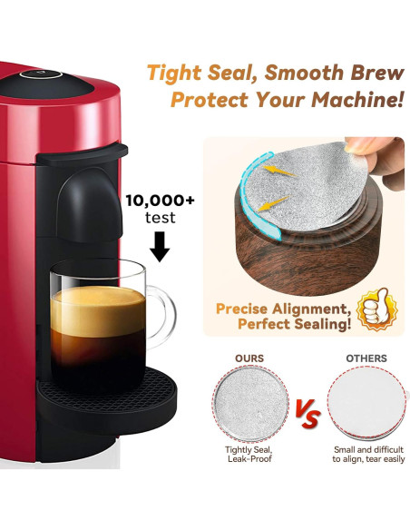 Kit de Recarga Reutilizable de Cápsulas Nespresso Vertuo - 100 Tapas Kit de Recarga Reutilizable de Cápsulas Nespresso Vertuo - 100 Tapas