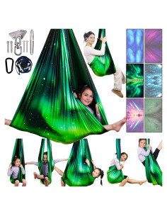 Columpio Sensorial Terapéutico Yatoco Verde Aurora 136kg