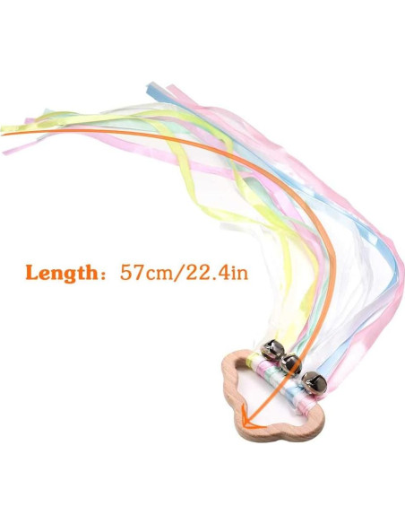 Cometa de Mano Arcoíris DILIMI - Juguete Sensorial Montessori