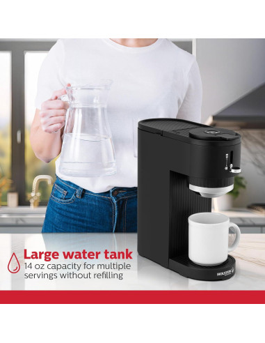 Cafetera de Una Sola Taza Holstein Housewares 2-en-1 420ml