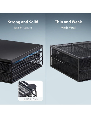 Soporte para Monitor ARCOBIS de Madera y Metal con Cajones