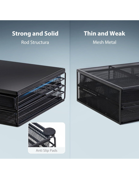 Soporte para Monitor ARCOBIS de Madera y Metal con Cajones