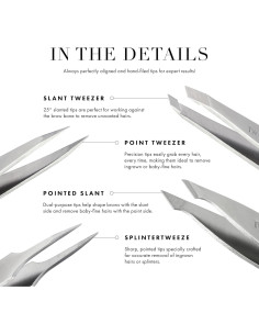 Pinzas Mini de Punta Inclinada Tweezerman Azul Noche 2