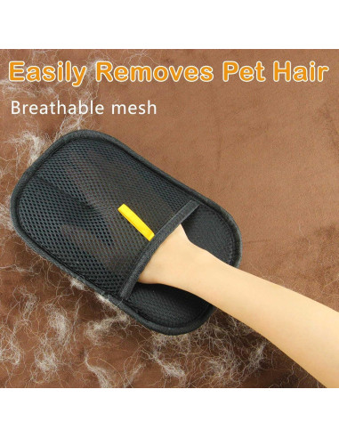 Guante Electroestático para Eliminar Pelo de Mascotas POUPUA - Negro