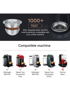 Cápsula de café reutilizable i Cafilas para Nespresso Vertuo 2