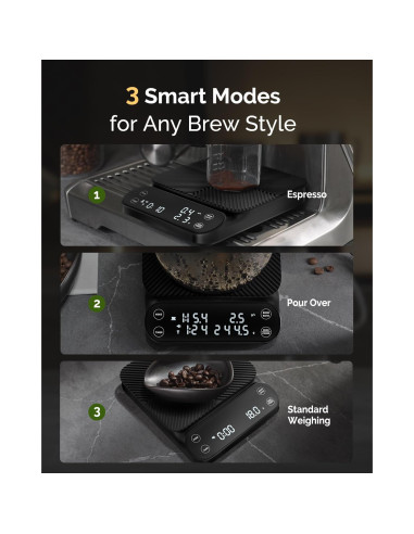 Balanza de Café Digital Maestri House S3 3kg/0.1g Negra