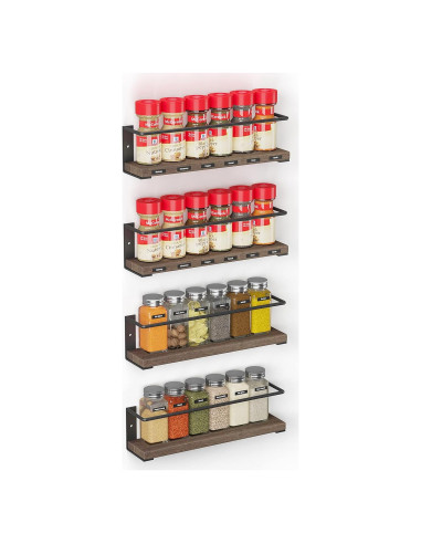 Organizador de Especias SpaceAid 4 Estantes Montaje en Pared