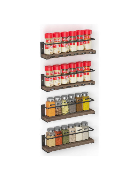 Organizador de Especias SpaceAid 4 Estantes Montaje en Pared