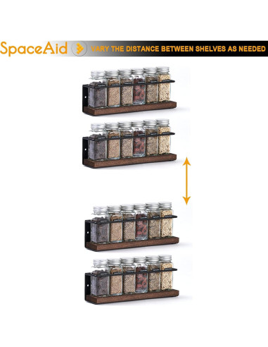 Organizador de Especias SpaceAid 4 Estantes Montaje en Pared