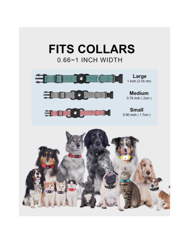 2 Soportes de Collar para Airtag Yiliuoer - Silicona Impermeable