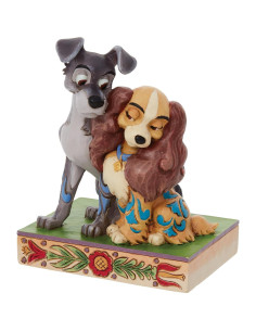 Figurita Enesco Disney Traditions Jim Shore Dama y Vagabundo 11.43 cm 2