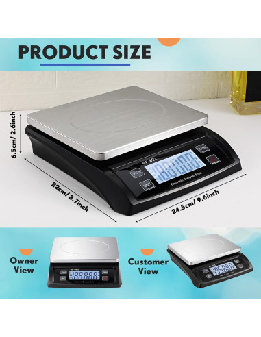 Escala de Cocina Digital Tellegloww 30kg Pantalla LCD Negra