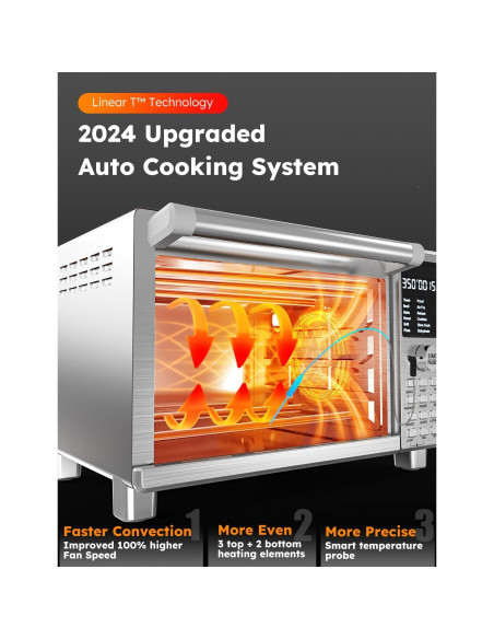 Horno Tostador Inteligente Nuwave Bravo Pro XL 30QT Acero Inoxidable