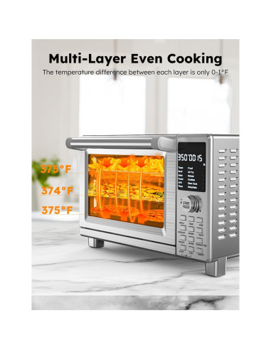 Horno Tostador Inteligente Nuwave Bravo Pro XL 30QT Acero Inoxidable