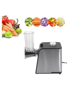 Cortador de Verduras Eléctrico ZJchao 250W 5 en 1 con 5 Cuchillas