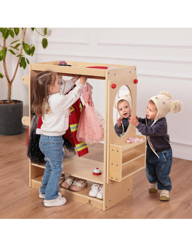 Centro de Vestir Infantil Bolocon con Espejo y Organizador