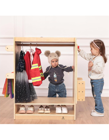 Centro de Vestir Infantil Bolocon con Espejo y Organizador