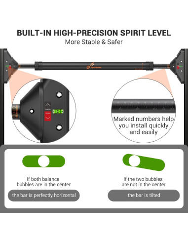 Barra de Dominadas Sportneer Ajustable 75-94 cm 200 kg