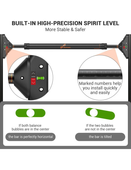 Barra de Dominadas Sportneer Ajustable 75-94 cm 200 kg
