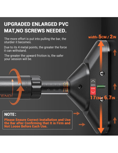 Barra de Dominadas Sportneer Ajustable 75-94 cm 200 kg